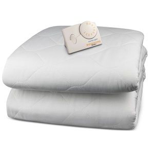 Biddeford White Quilted Electric Twin Mattress Pad w/ Adjustable Heat Settings